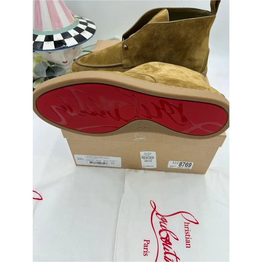 Men's Christian Louboutin CHAMBELISS suede boots size 45/12 US made in Italy